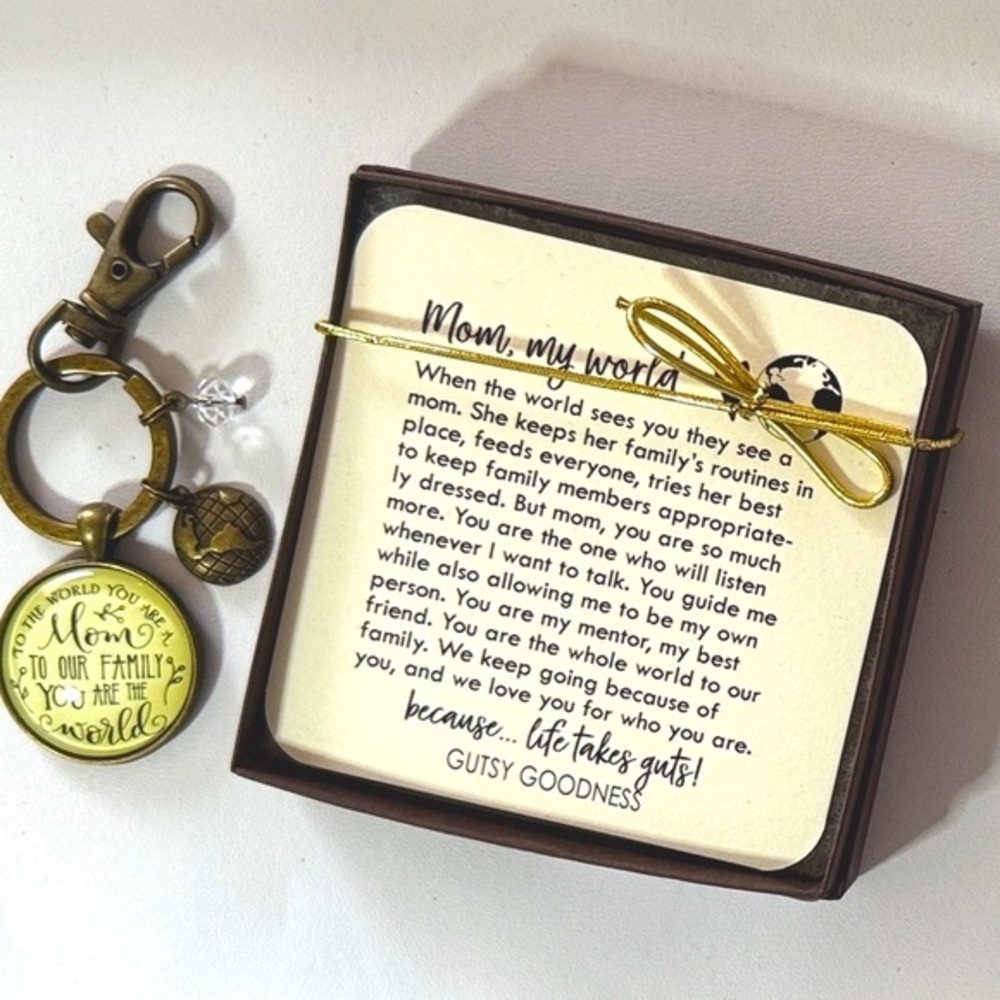 Best Mom Sentimental Keychain with Heartfelt Message - New